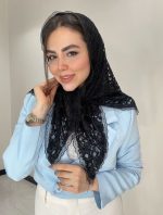 مینی اسکارف گیپور مخمل کد3049 - Image 3