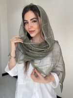 شال حریر نخ ابریشم سنگشور کد3050 - Image 11