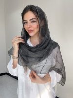 شال حریر نخ ابریشم سنگشور کد3050 - Image 9