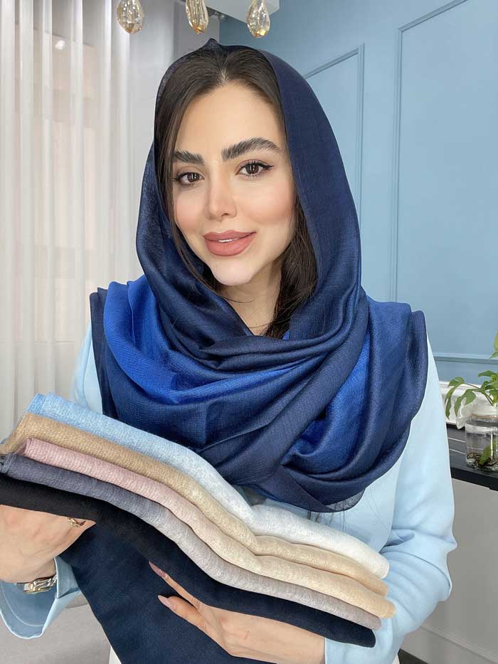 شال ابریشم ویسکوز طیفی وارداتی کد 1089
