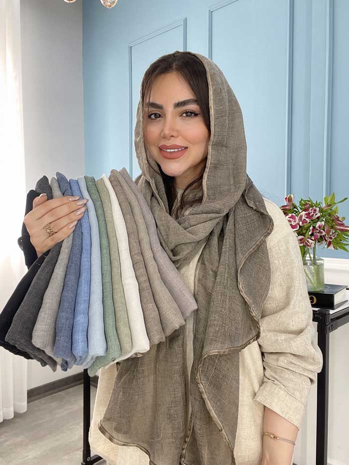 شال کنفی حصیری وارداتی کد 2037