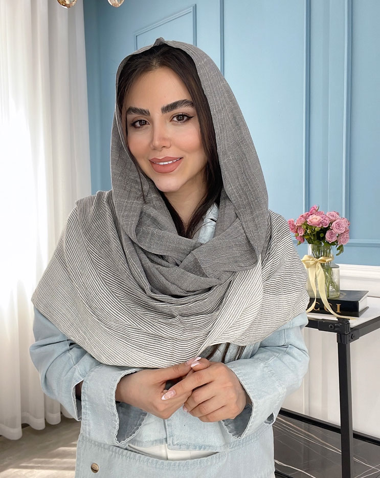 شال نخ پنبه کد2057(6رنگ)