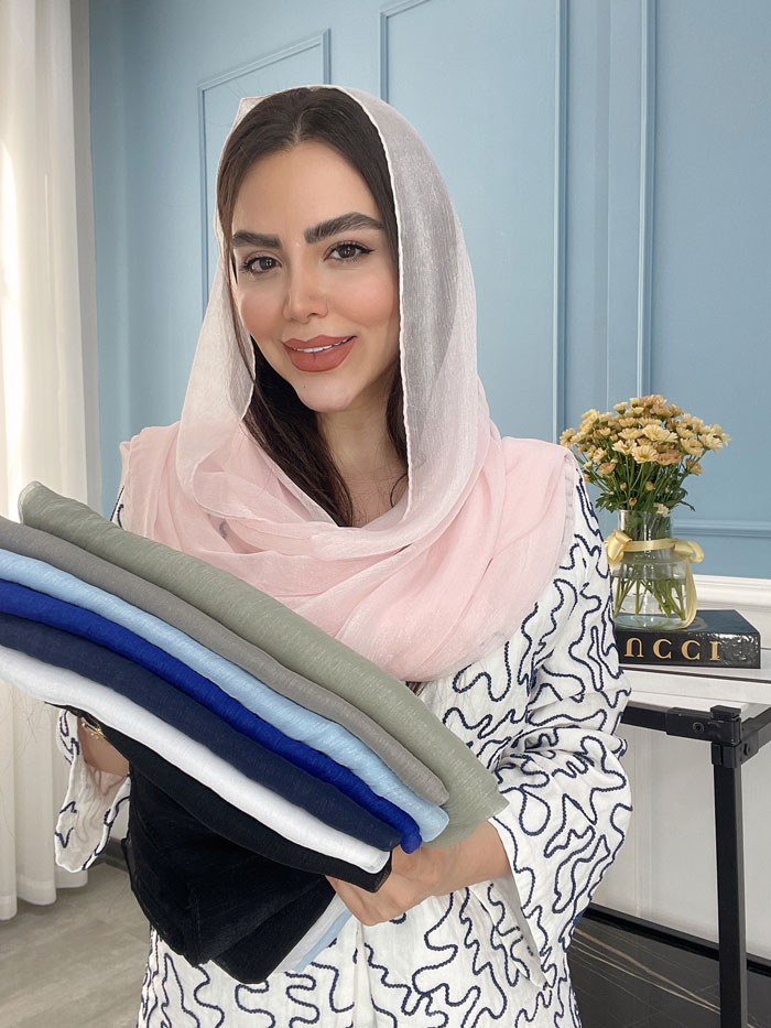 شال حریر کریستال کد2069