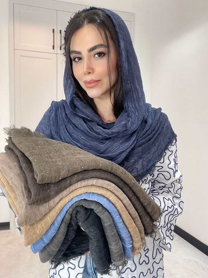 شال کنفی پولکدار کد3040