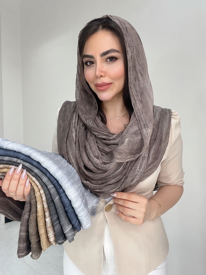 شال نخ حریر ایتالیایی کد 3041