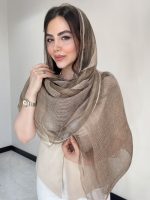 شال نخ حریر ابریشم ارگانزاحصیری کد3051 - Image 3