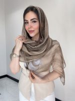 شال نخ حریر ابریشم ارگانزاحصیری کد3051 - Image 20