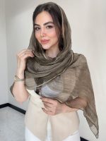 شال نخ حریر ابریشم ارگانزاحصیری کد3051 - Image 16