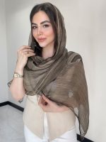 شال نخ حریر ابریشم ارگانزاحصیری کد3051 - Image 17