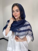 شال نخ حریر ابریشم ارگانزاحصیری کد3051 - Image 19
