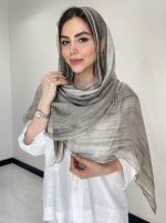 شال نخ حریر ابریشم ارگانزاحصیری کد3051 - Image 10