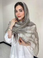 شال نخ حریر ابریشم ارگانزاحصیری کد3051 - Image 14