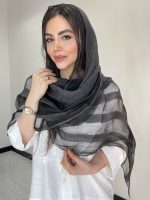 شال نخ حریر ابریشم ارگانزاحصیری کد3051 - Image 9