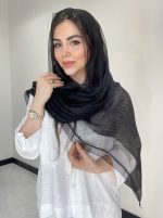 شال نخ حریر ابریشم ارگانزاحصیری کد3051 - Image 8