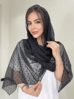 شال نخ حریر مخمل برجسته کد3056