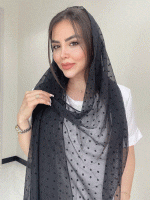 شال نخ حریر مخمل برجسته کد3056 - Image 3